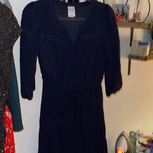 NAIF Navy Blue Midi Dress